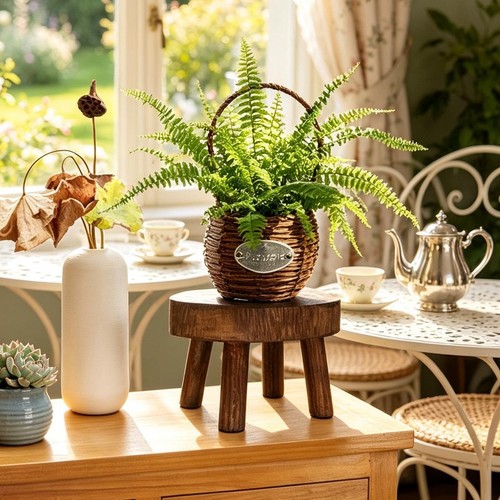 Inch wooden plant - wooden, stand