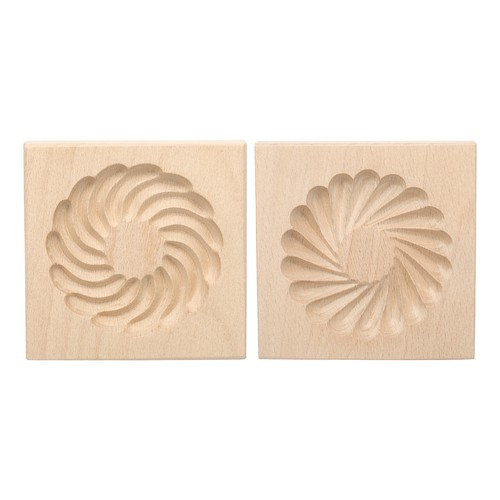 2pcs wooden cookie mould - 2pcs,