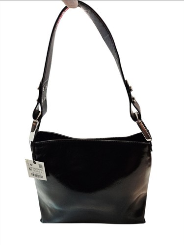 Zara black vegan leather - black,