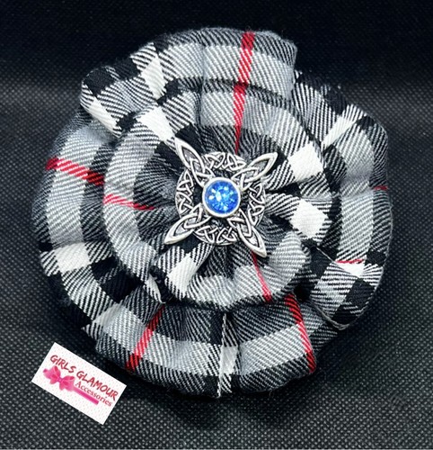 Grey thompson tartan - thompson, rosette