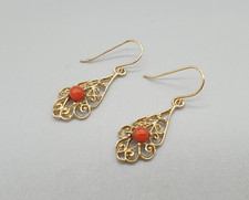 Vintage 9ct Yellow Gold Red