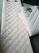 Catherine Lansfield Blush Pink Super Soft Diamond 3D Velvet Curtains 117 x 137cm