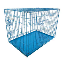 CLEARANCE DEAL HugglePets Dog Puppy Cage Crate Pet Carrier Large Blue - SW100118
