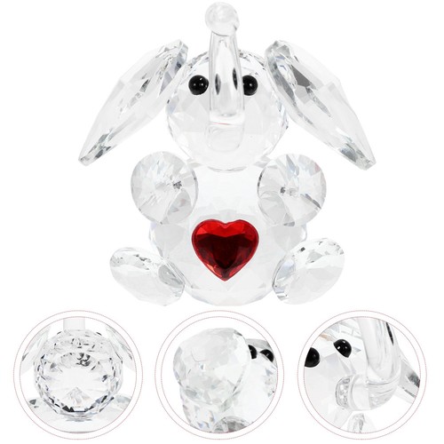 Glass elephant table ornament - table,