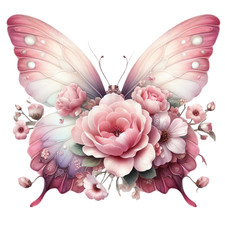 Pink Butterfly Rose Vinyl