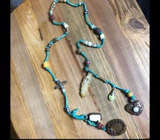 Beaded Turquoise Leather