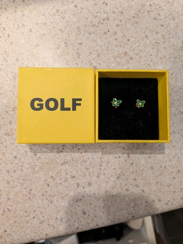 Golf wang green flower stud - wang,