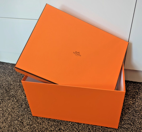 Authentic hermès large orange - large,