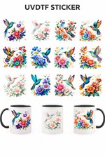 Hummingbird Floral Vinyl Decal