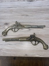 Vintage Pair Brass Blunderbuss
