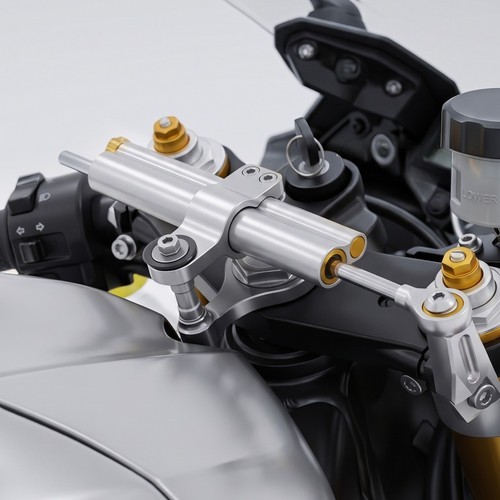 Silver steering damper - steering, w/