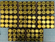 96x Glass round Jars with gold Screw Top Airtight Wedding, Honey Jam  42ml