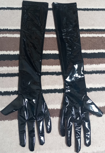 Black wet look - look, leather
