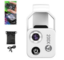 2025 Nano Zoom 200x Lens for iPhone Android HighTech Clip-On Magnification Zoom