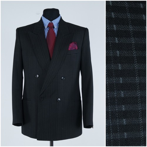 Check double breasted blazer - check,