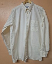 Savile Row Shirt Company Shirt Cream Off White Long Sleeve Vintage Size XL