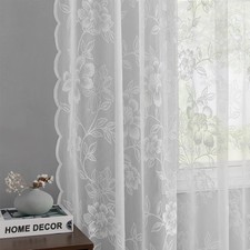 White Lace Curtains 63 Inch