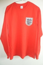 England long sleeve shirt 1966 retro t/shirt size Large 42/44 Red