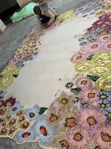 Hand tufted 100 wool rug - wool, –