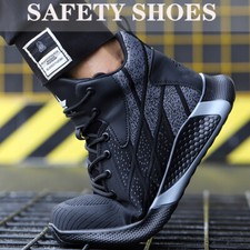 Mens Safety Trainers Steel Toe Cap Work Boots Women Lightweight Safety Shoes New