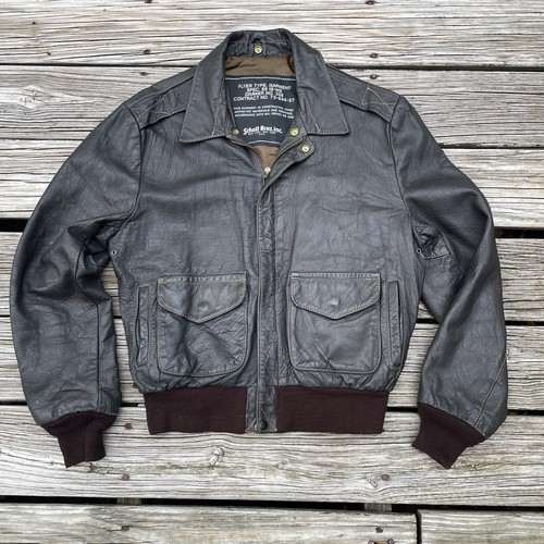 Vintage schott brown leather - vintage,