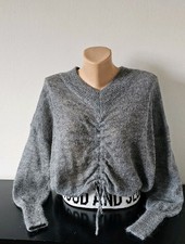 Maglificio Bartolini Grey Wool Blent V Neck Knit Jumper Size L