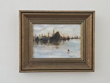 Oil Painting Maritime Harbour