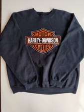  Harley Davidson Sweatshirt Size XL Black 2000's Graphic Crewneck Pullover