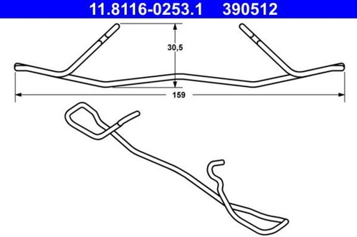 Brake caliper spring ate - brake, fits