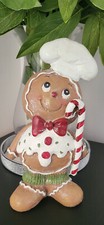 Tk Maxx Christmas Gingerbread Man CHEF Ornament Holding Candy Cane New