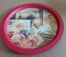 Round Metal Serving Tray with