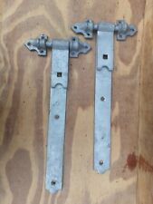 Medium Metal Vintage Antique Style 14" Barn Door Farm Gate Set Pair 2 Hinges 