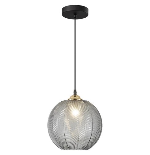 Smoke gray glass pendant light - glass,
