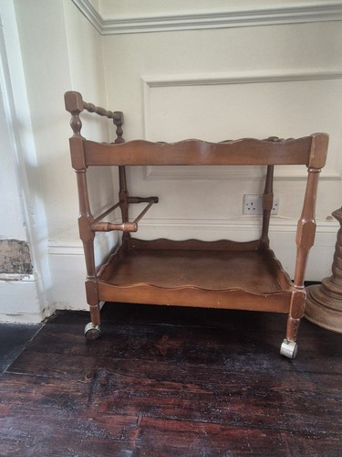 Vintage wooden hostess trolley - vintage,