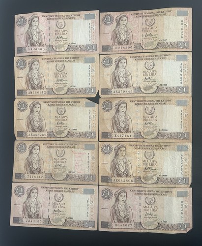 Set banknotes cyprus - set, 10