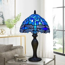 Tiffany-Style Table Lamp Handcrafted Art Bedside Light Desk Lamps Stained Glass