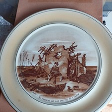 bruce bairnsfather collectables WW1 Plate at present we are staying on a farm 