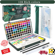 Artecho Watercolour Paint Set 128 Colours in Portable Box with Water Colour pall