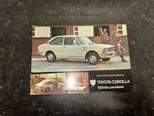 Toyota Corolla 1200 De Luxe Saloon KE20 1971-72 UK Market Single Sheet Brochure