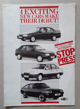 Vauxhall / Opel Brochure 1986 - Astra  Belmont SRi  Manta Exclusive  Carlton GSi