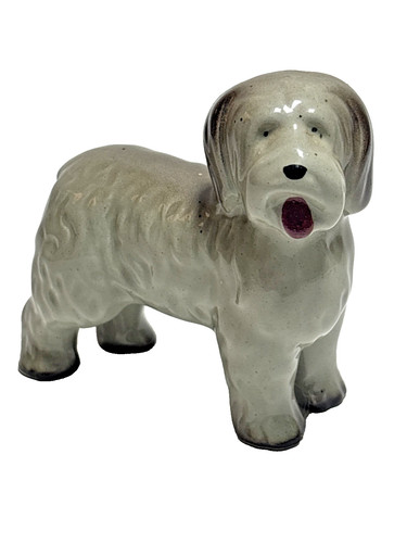 Vintage old english sheepdog - old,