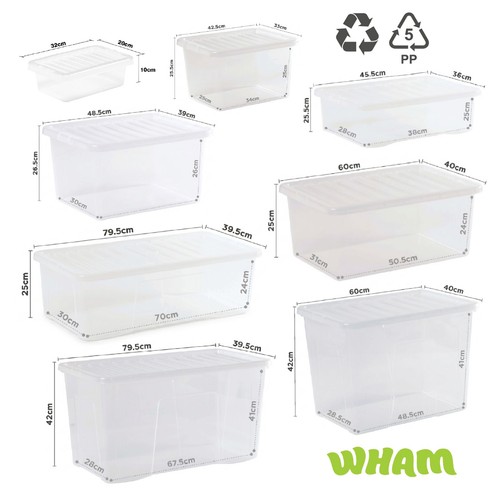 Reusable clear storage box - clear,