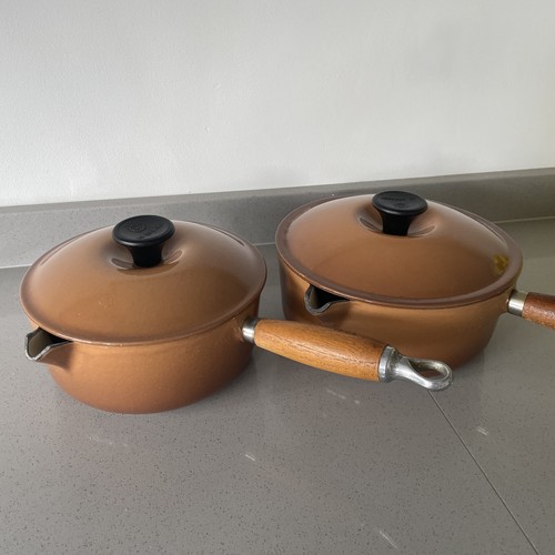 Creuset vintage brown cast - le,