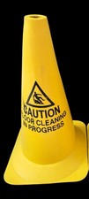 JSP Wet Floor Cleaning In Progress Health & Safety Cone Sign 50cm Pvc Flexible