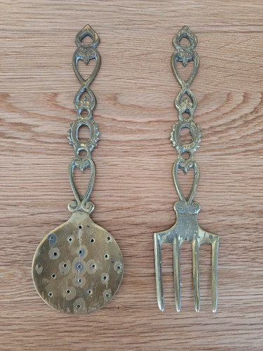 Vintage brass wall hanging - vintage,