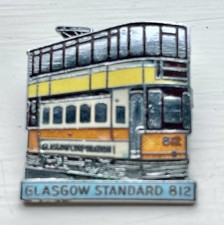 Glasgow Standard 812 Tram Enamel Badge Vintage In VGC