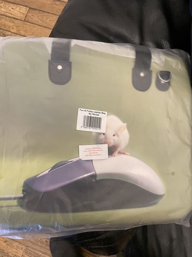 Funky green mouse laptop bag - green,