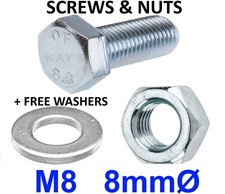 M8 (8mmØ) BOLTS AND NUTS
