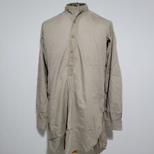 WW1 / WW2 BRITISH OFFICERS KHAKI COLLARLESS SHIRT - BRITISH ARMY UNIFORM WWI