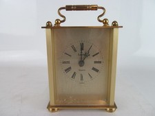 Vintage Quartz Brass Battery Operated Working Carriage Clock Approx. Height 12cm